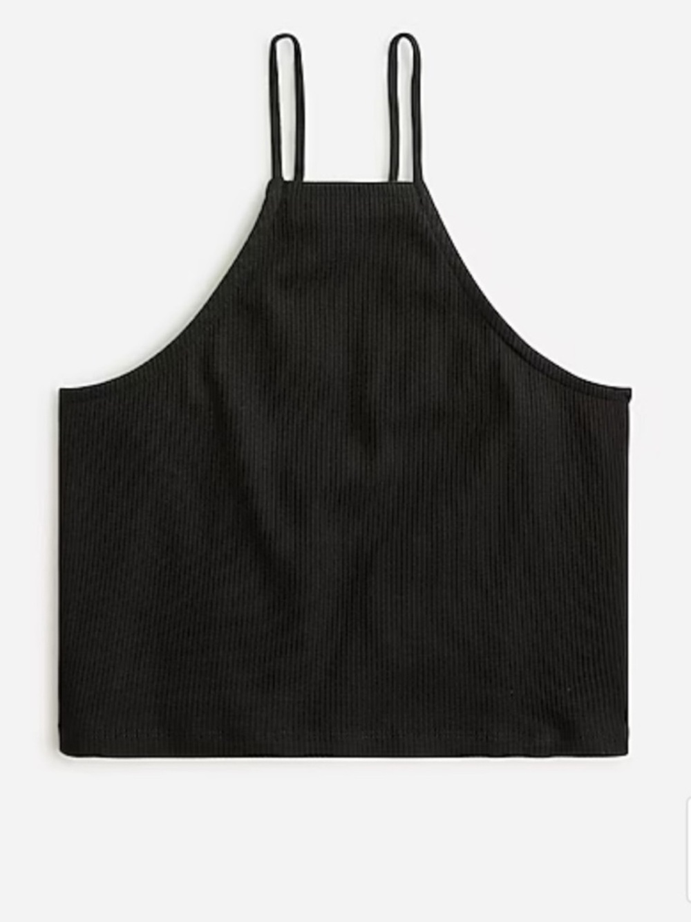 J. Crew NWT Black Ribbed Halter Crop Top